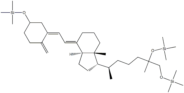 [[(5Z,7E)-9,10-Secocholesta-5,7,10(19)-triene-3β,25,26-triyl]tris(oxy)]tris(trimethylsilane) structure