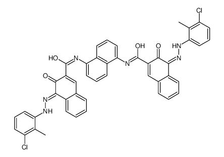 N,N'-naphthalene-1,5-diylbis[4-[(3-chloro-2-methylphenyl)azo]-3-hydroxynaphthalene-2-carboxamide] structure