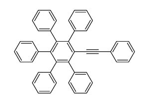 1-phenylethynyl-2,3,4,5,6-pentaphenylbenzene结构式