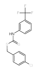 1-[(4-chlorophenyl)methylsulfanyl]-N-[3-(trifluoromethyl)phenyl]methanethioamide Structure