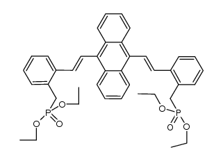 tetraethyl 9,10-bis(2-methylstyryl)anthracene-α,α'-diyl-diphosphonate.结构式