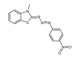 3-methyl-2-[(1Ξ,2E)-(4-nitro-phenyl)-triazenylidene]-2,3-dihydro-benzothiazole结构式