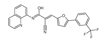 (E)-2-cyano-N-quinolin-8-yl-3-[5-[3-(trifluoromethyl)phenyl]furan-2-yl]prop-2-enamide结构式
