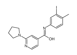 N-(3-iodo-4-methylphenyl)-2-pyrrolidin-1-ylpyridine-4-carboxamide Structure