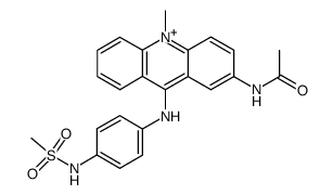 2-acetylamino-9-(4-methanesulfonylamino-anilino)-10-methyl-acridinium结构式