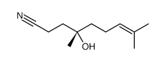 (4S)-4-hydroxy-4,8-dimethylnon-7-enenitrile Structure