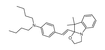 N,N-dibutyl-4-[2-(9,9-dimethyl-2,3-dihydro-9H-oxazolo[3,2-a]indol-9a-yl)-vinyl]-aniline结构式