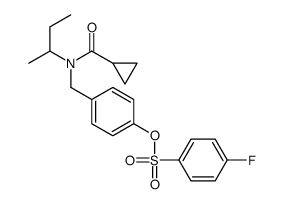 [4-[[butan-2-yl(cyclopropanecarbonyl)amino]methyl]phenyl] 4-fluorobenzenesulfonate Structure