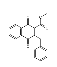 ethyl 3-benzyl-1,4-dioxo-1,4-dihydronaphthalene-2-carboxylate结构式