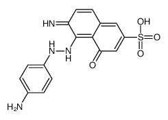 6-amino-5-[(4-aminophenyl)azo]-4-hydroxynaphthalene-2-sulphonic acid structure