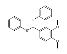 4-[Bis(phenylsulfanyl)methyl]-1,2-dimethoxybenzene Structure