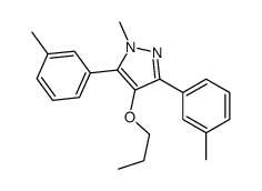 1-methyl-3,5-bis(3-methylphenyl)-4-propoxypyrazole结构式