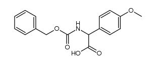 DL-α-Benzyloxycarbonylamino-(4-methoxy-phenyl)-essigsaeure Structure