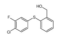 [2-(4-chloro-3-fluorophenyl)sulfanylphenyl]methanol结构式