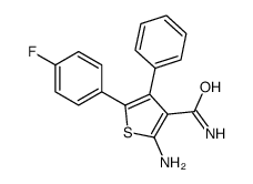 2-amino-5-(4-fluorophenyl)-4-phenylthiophene-3-carboxamide Structure