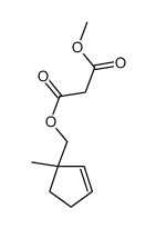 1-O-methyl 3-O-[(1-methylcyclopent-2-en-1-yl)methyl] propanedioate Structure