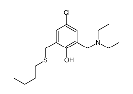 2-(butylsulfanylmethyl)-4-chloro-6-(diethylaminomethyl)phenol结构式