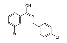 3-Bromo-N-(4-chlorobenzyl)benzamide结构式