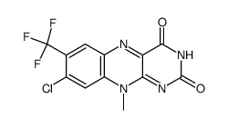 8-chloro-10-methyl-7-trifluoromethyl-10H-benzo[g]pteridine-2,4-dione Structure