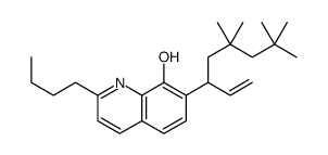 2-butyl-7-(5,5,7,7-tetramethyloct-1-en-3-yl)quinolin-8-ol结构式