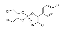 Phosphoric acid (Z)-2-bromo-2-chloro-1-(4-chloro-phenyl)-vinyl ester bis-(2-chloro-ethyl) ester Structure