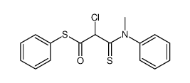 2-chloro-N-methyl-N-phenyl-1,3-dithio-malonamic acid S-phenyl ester Structure