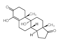 (8S,9R,10S,13S,14S)-4,9-dihydroxy-10,13-dimethyl-1,2,6,7,8,11,12,14,15,16-decahydrocyclopenta[a]phenanthrene-3,17-dione structure