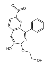 3-(2-hydroxyethoxy)-7-nitro-5-phenyl-1,3-dihydro-1,4-benzodiazepin-2-one Structure