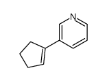 3-(cyclopenten-1-yl)pyridine结构式