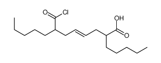 7-carbonochloridoyl-2-pentyldodec-4-enoic acid Structure