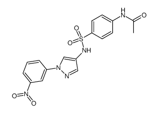 4-acetylamino-N-[1-(3-nitro-phenyl)-1H-pyrazol-4-yl]-benzenesulfonamide Structure