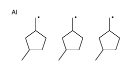 tris[(3-methylcyclopentyl)methyl]alumane Structure