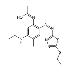 N-[5-(ethylamino)-2-[[5-(ethylthio)-1,3,4-thiadiazol-2-yl]azo]-4-methylphenyl]acetamide Structure