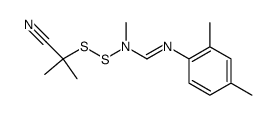 N-(Cyano-dimethyl-methyldisulfanyl)-N'-(2,4-dimethyl-phenyl)-N-methyl-formamidine Structure