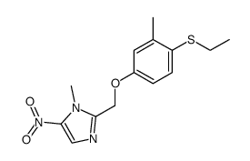 2-(4-ethylsulfanyl-3-methyl-phenoxymethyl)-1-methyl-5-nitro-1H-imidazole结构式