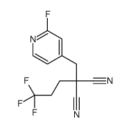 2-[(2-fluoropyridin-4-yl)methyl]-2-(3,3,3-trifluoropropyl)propanedinitrile Structure