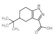 5-叔丁基-4,5,6,7-四氢-1H-吲唑-3-羧酸结构式