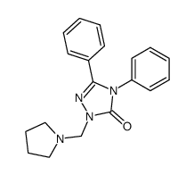 4,5-diphenyl-2-pyrrolidin-1-ylmethyl-2,4-dihydro-[1,2,4]triazol-3-one结构式