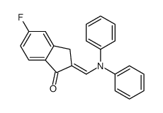 (2E)-5-fluoro-2-[(N-phenylanilino)methylidene]-3H-inden-1-one Structure