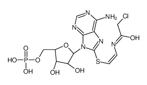 8-(chloroacetylaminoethylthio)cyclic AMP结构式