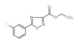 5-(3-氯苯基)-1,2,4-噁二唑-3-羧酸乙酯结构式