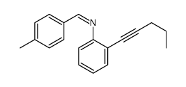 1-(4-methylphenyl)-N-(2-pent-1-ynylphenyl)methanimine结构式