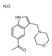 1-[3-(morpholin-4-ylmethyl)-1H-indol-5-yl]ethanone,hydrate Structure