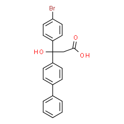 Hydracrylic acid, 3-(4-biphenylyl)-3-(p-bromophenyl)-, (+)- structure