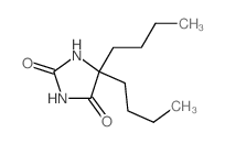 5,5-dibutylimidazolidine-2,4-dione structure