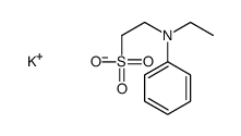 2-[Ethyl(phenyl)amino]ethanesulfonic acid potassium salt structure