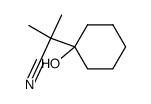 2-(1-hydroxycyclohexyl)-2-methylpropanenitrile结构式