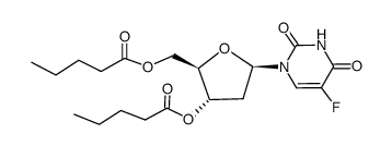 2'-Deoxy-5-fluorouridine 3',5'-dipentanoate Structure
