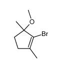 2-bromo-3-methoxy-1,3-dimethylcyclopentene结构式