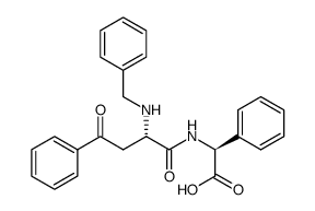 (2S)-2-((S)-2-(benzylamino)-4-oxo-4-phenylbutanamido)-2-phenylacetic acid Structure